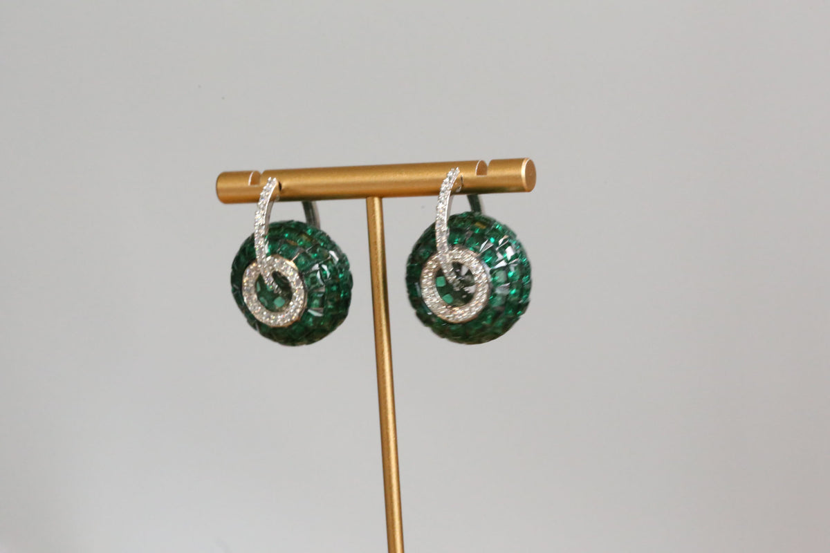 Premium Invisible Setting Hoops - Green
