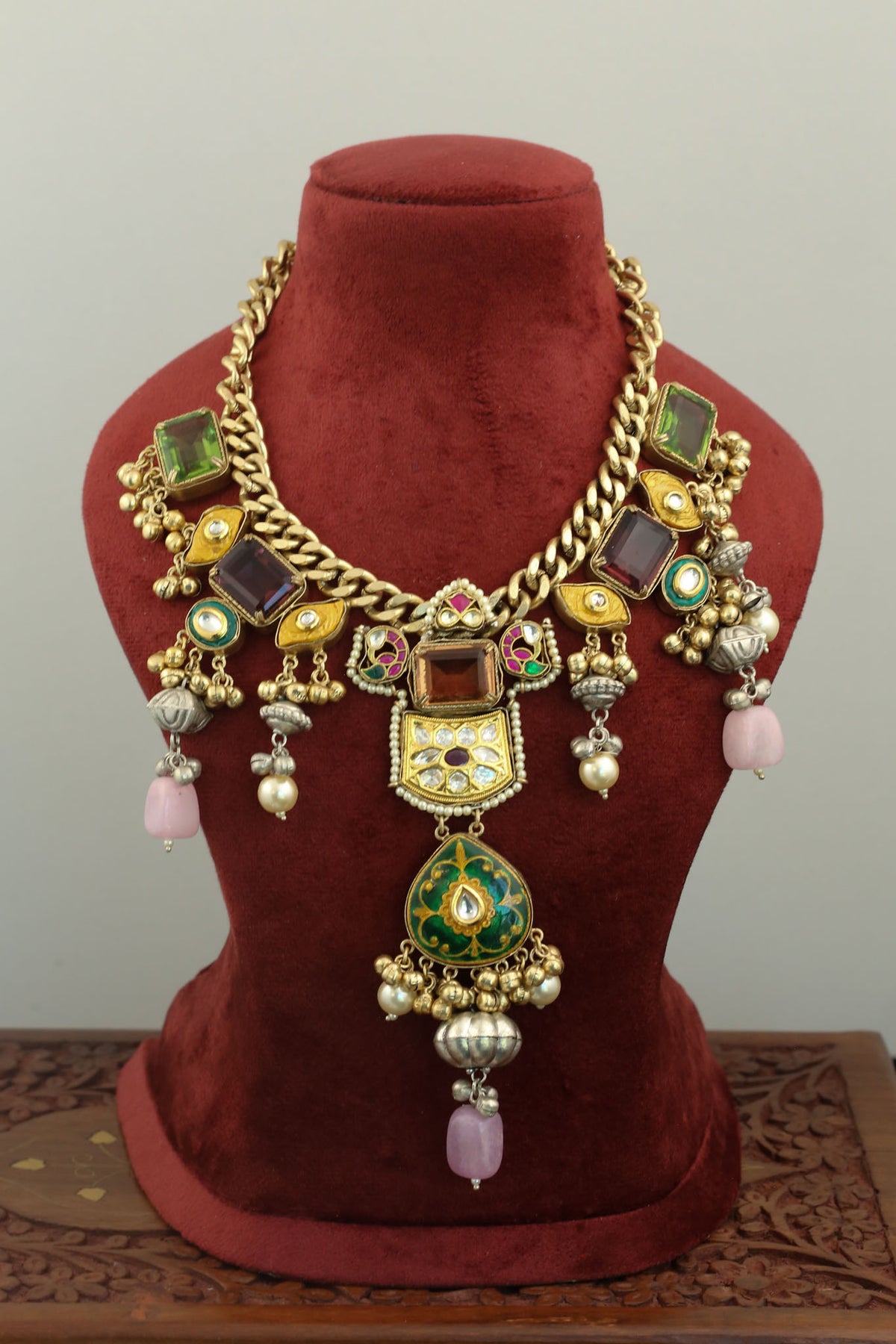 Fusion Kundan & Doublet Necklace- Color 3