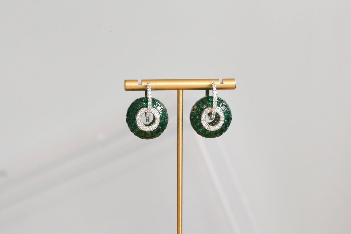 Premium Invisible Setting Hoops - Green