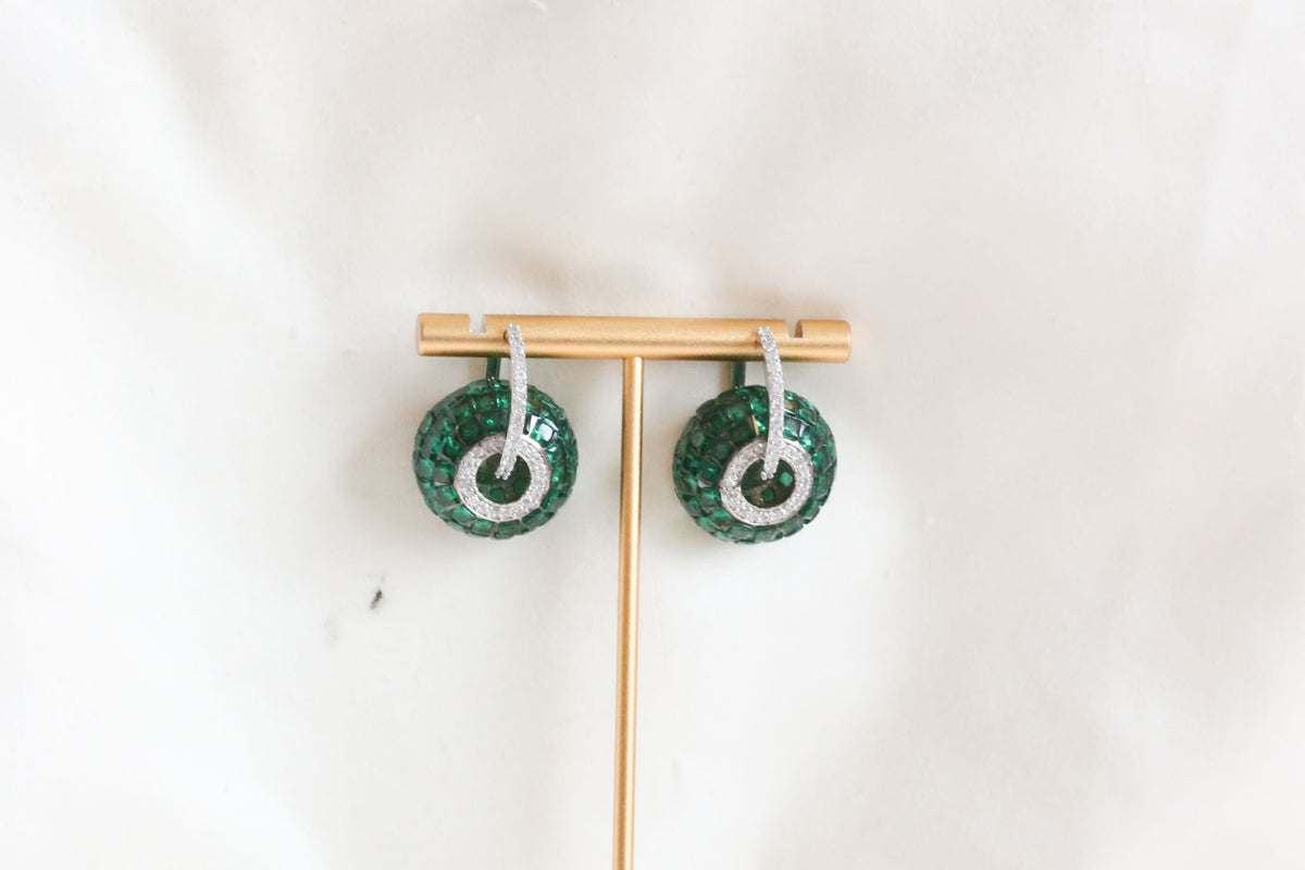 Premium Invisible Setting Hoops - Green