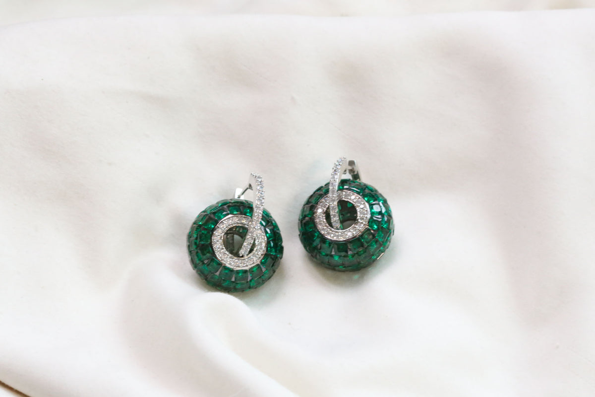 Premium Invisible Setting Hoops - Green