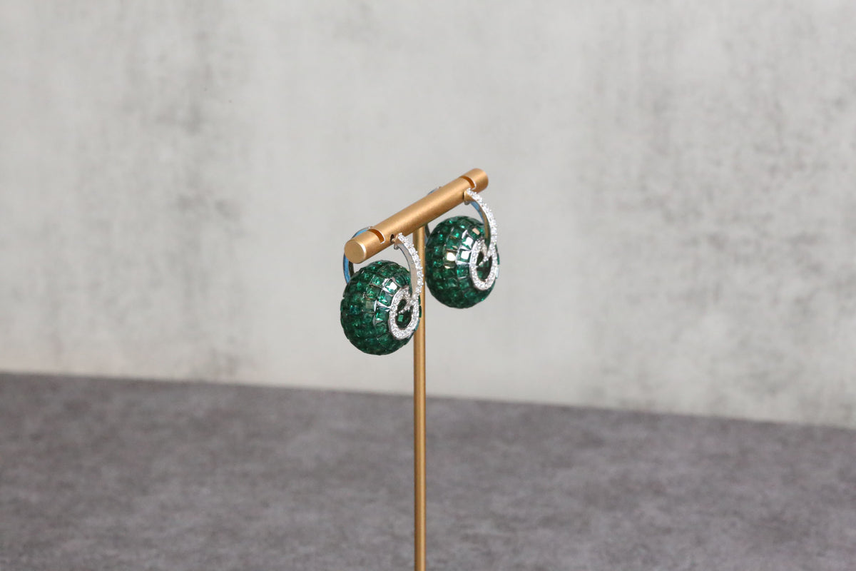 Premium Invisible Setting Hoops - Green