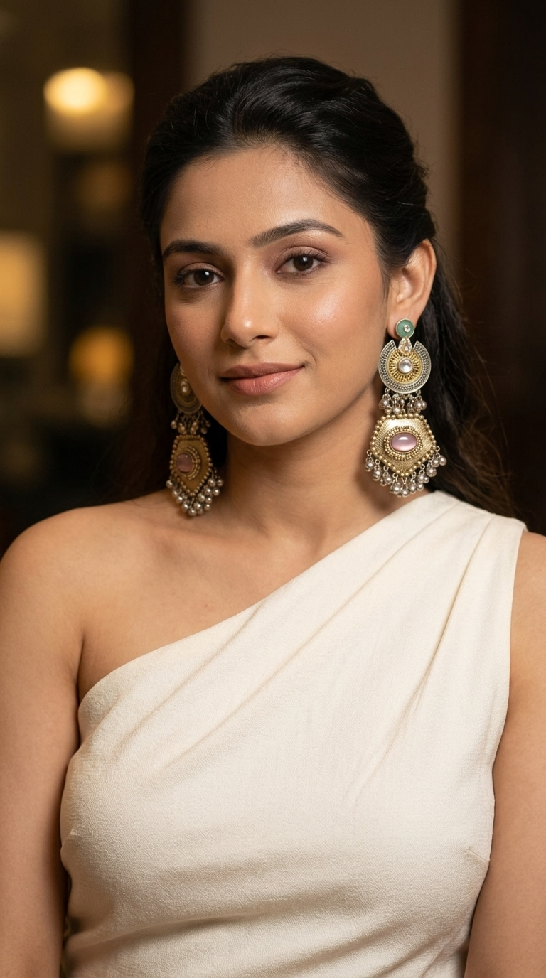 Dual Tone Fusion Earrings - Mint