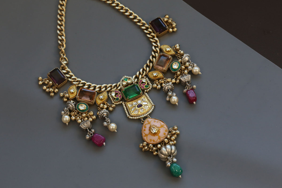 Fusion Kundan & Doublet Necklace- Color 2
