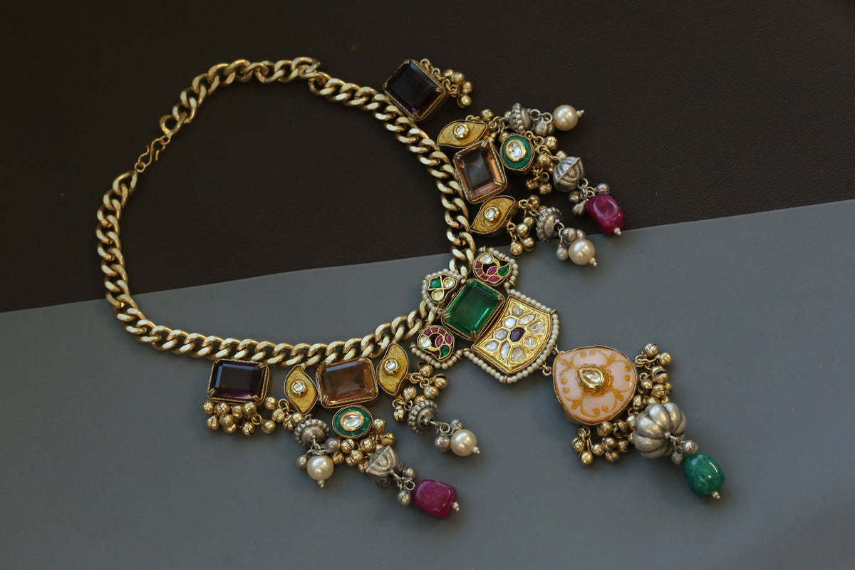 Fusion Kundan & Doublet Necklace- Color 2