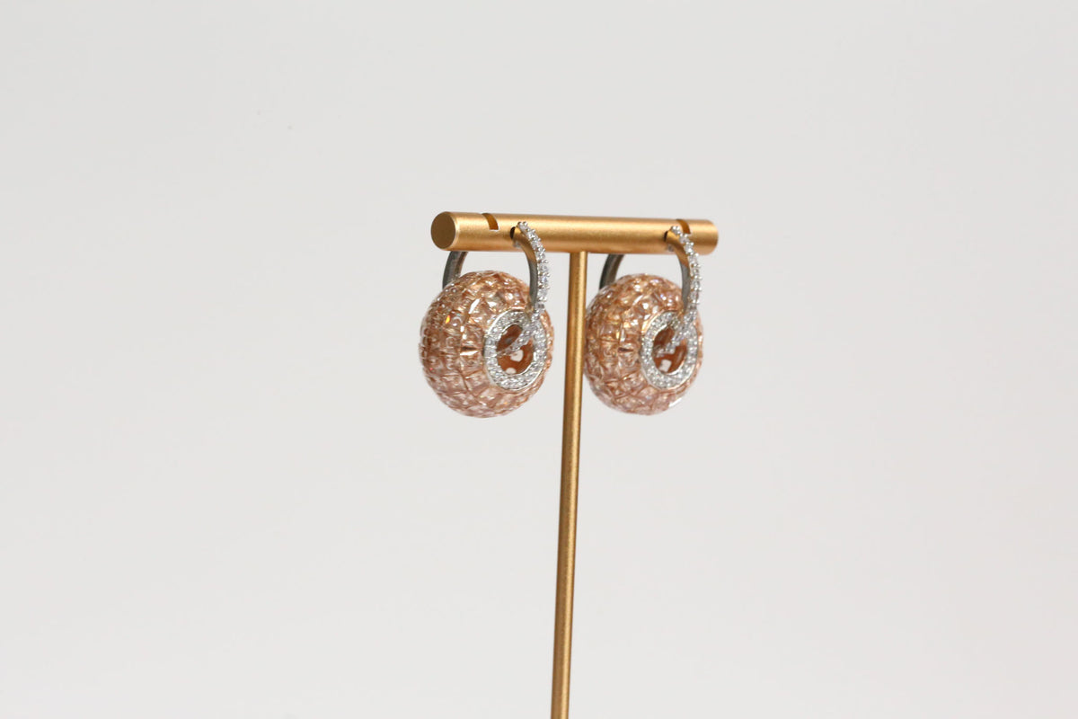 Premium Invisible Setting Hoops - Peach