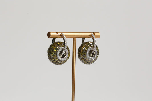 Premium Invisible Setting Hoops - Olive