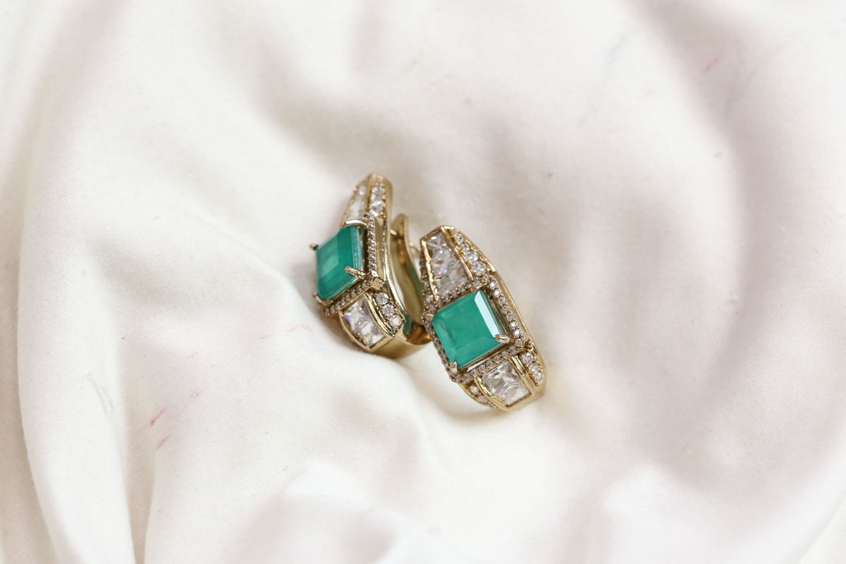 Premium CZ Doublet Hoops - Colors Available