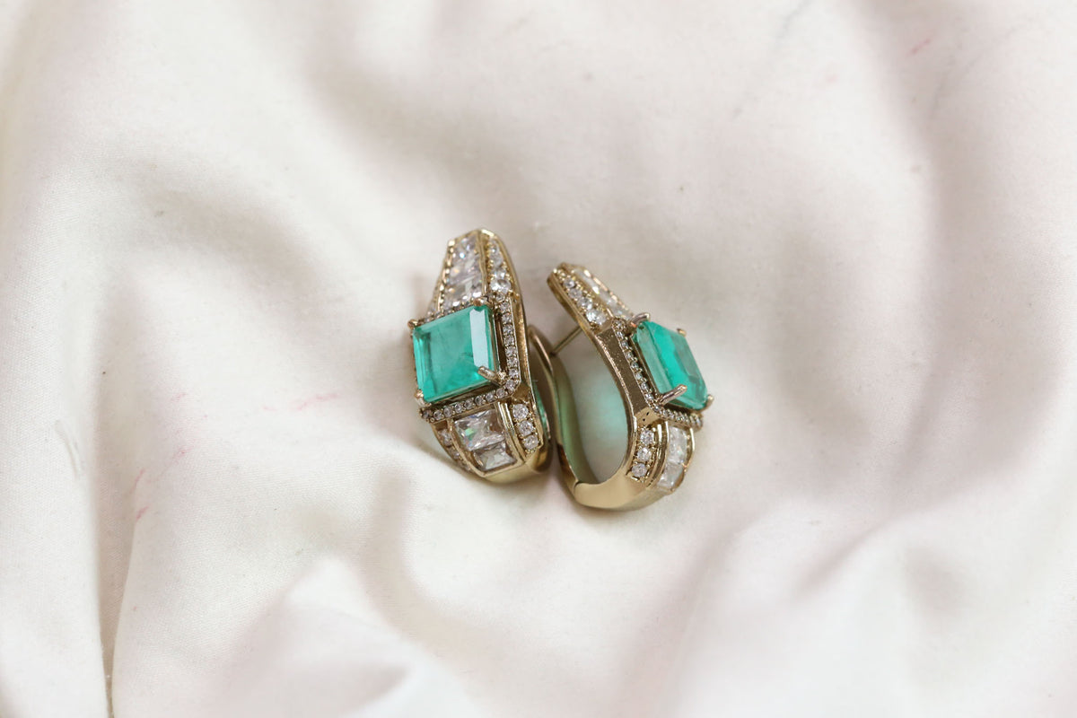 Premium CZ Doublet Hoops - Colors Available