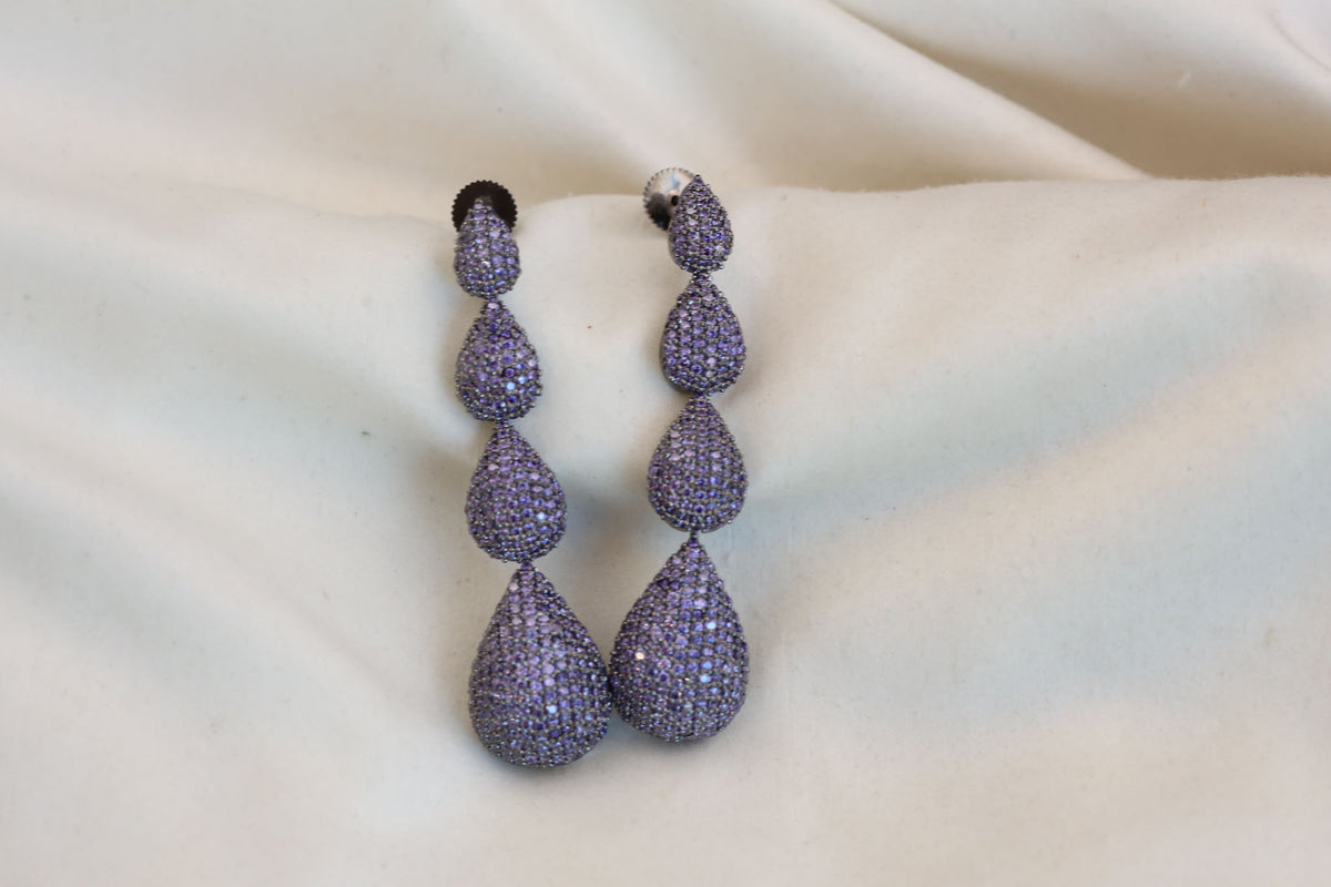 Ishika Victorian Earrings - Lavender