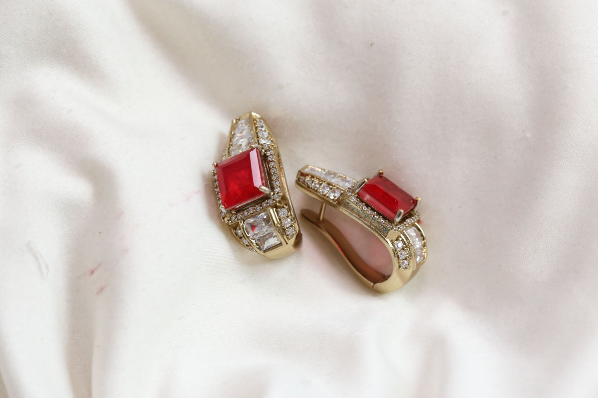 Premium CZ Doublet Hoops - Colors Available