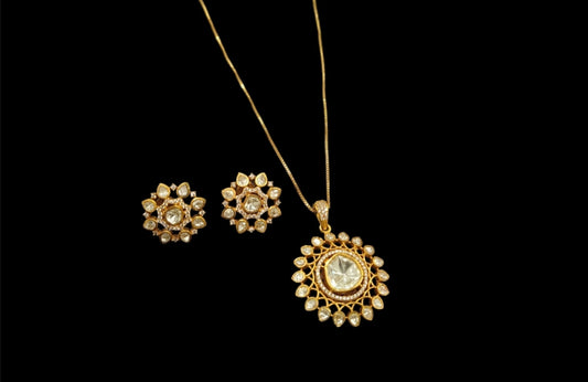 Anamika Real Moissanite Pendant Set (103-46)