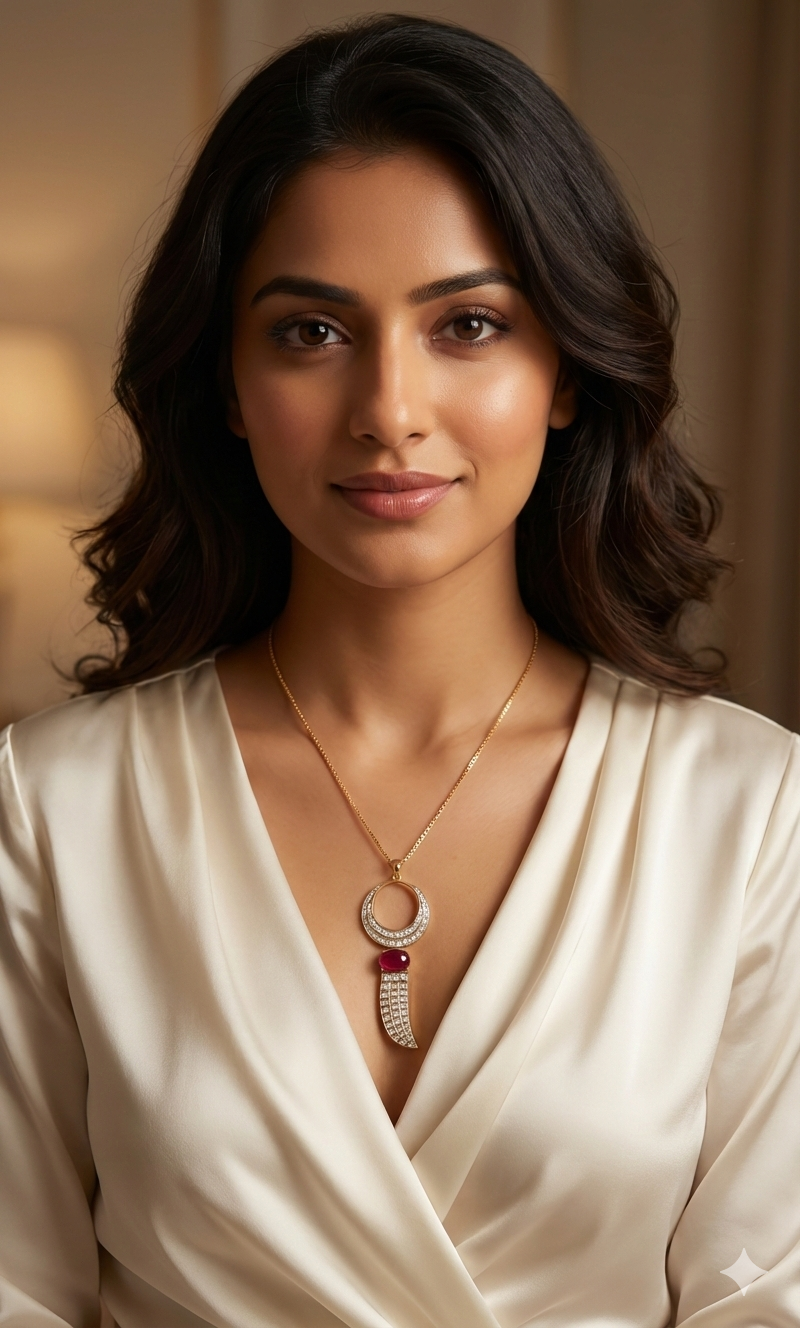 Taruna Jadau Semiprecious Pendant Necklace