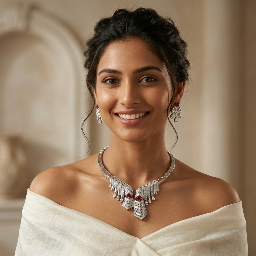 Zara Premium CZ Hasli Necklace Set