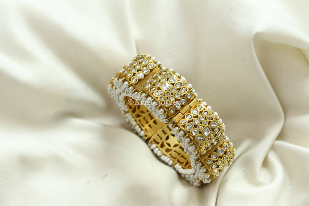 Poornima Vintage Gold Designer Bangle (Openable) - 2.4