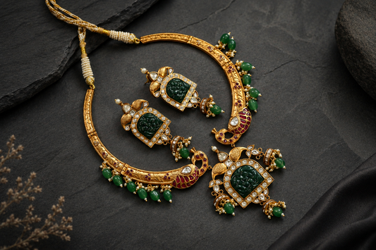 Hasli necklace jadau kundan