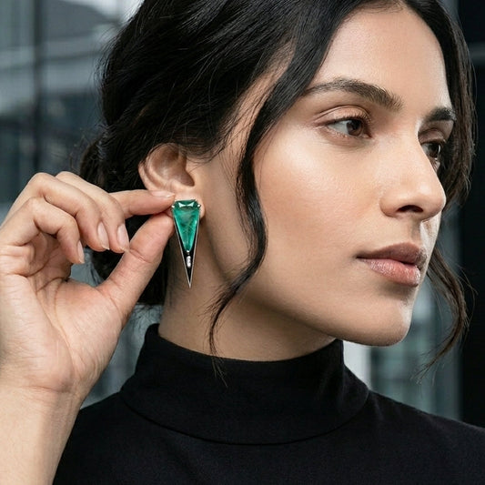 Roop Sea Green Doublet Studs