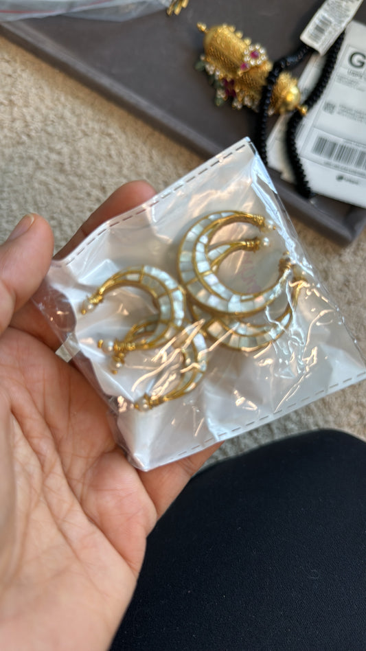 Designer Silver Look Earrings