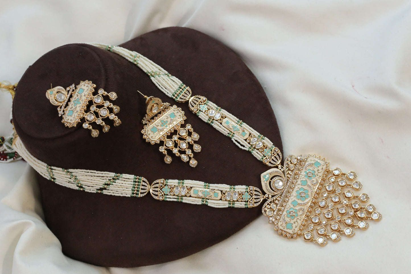 Harini Enamel & Polki Necklace Set