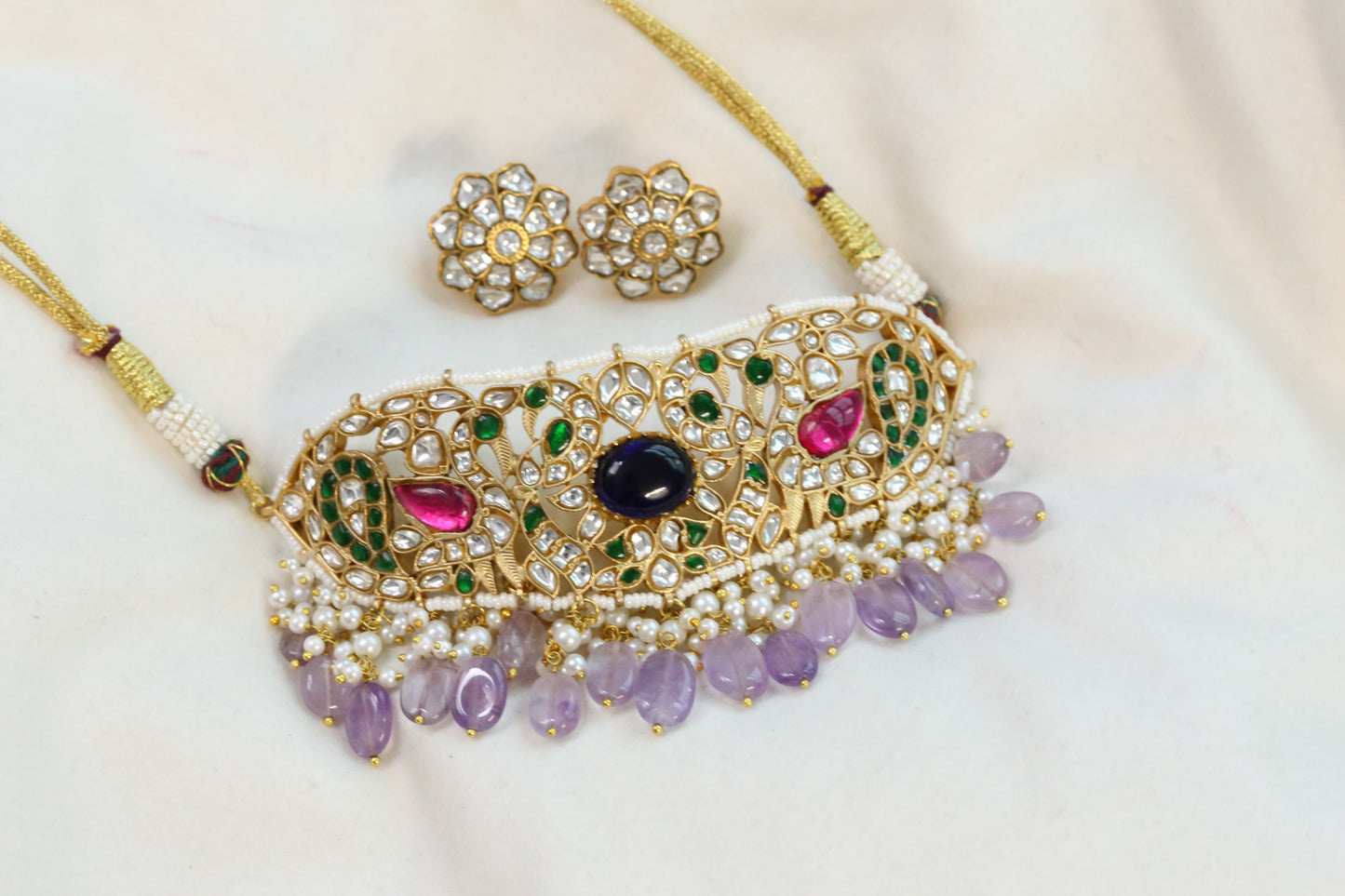 Dhaani Jadau Kundan Choker Set