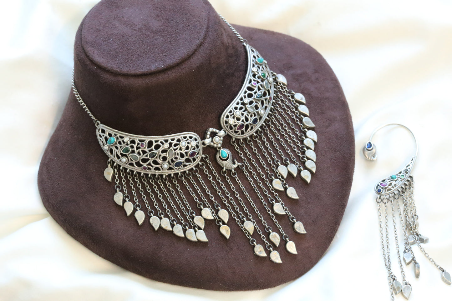 Kinjal Dave Style Fusion Oxidized Set - Multi