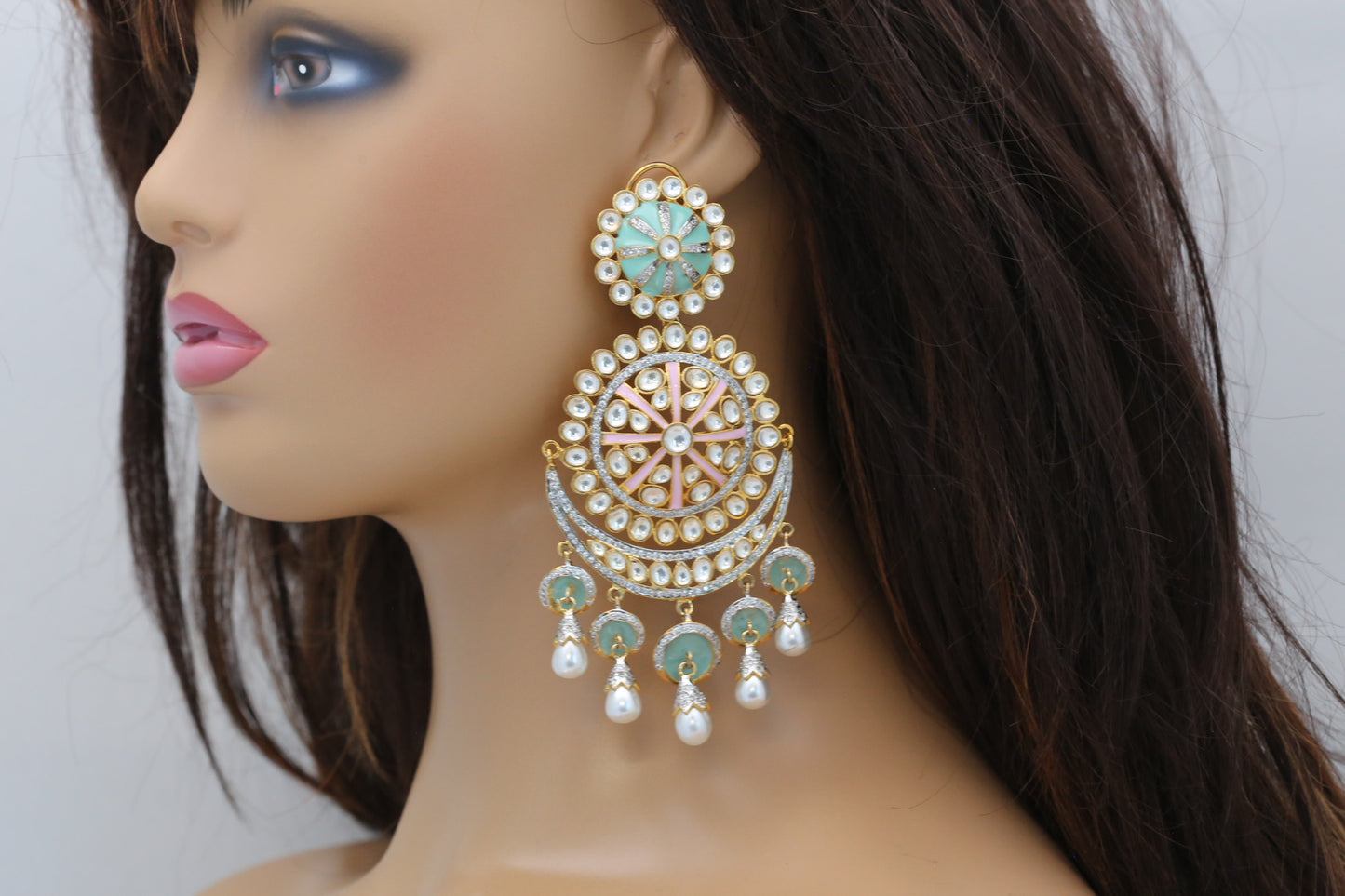 Statement Rachna Kundan Chaandbali (4.5 inches)