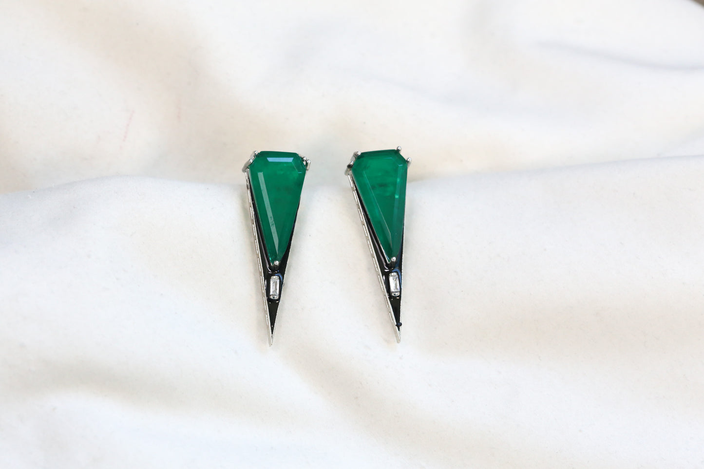 Roop Green Doublet Studs