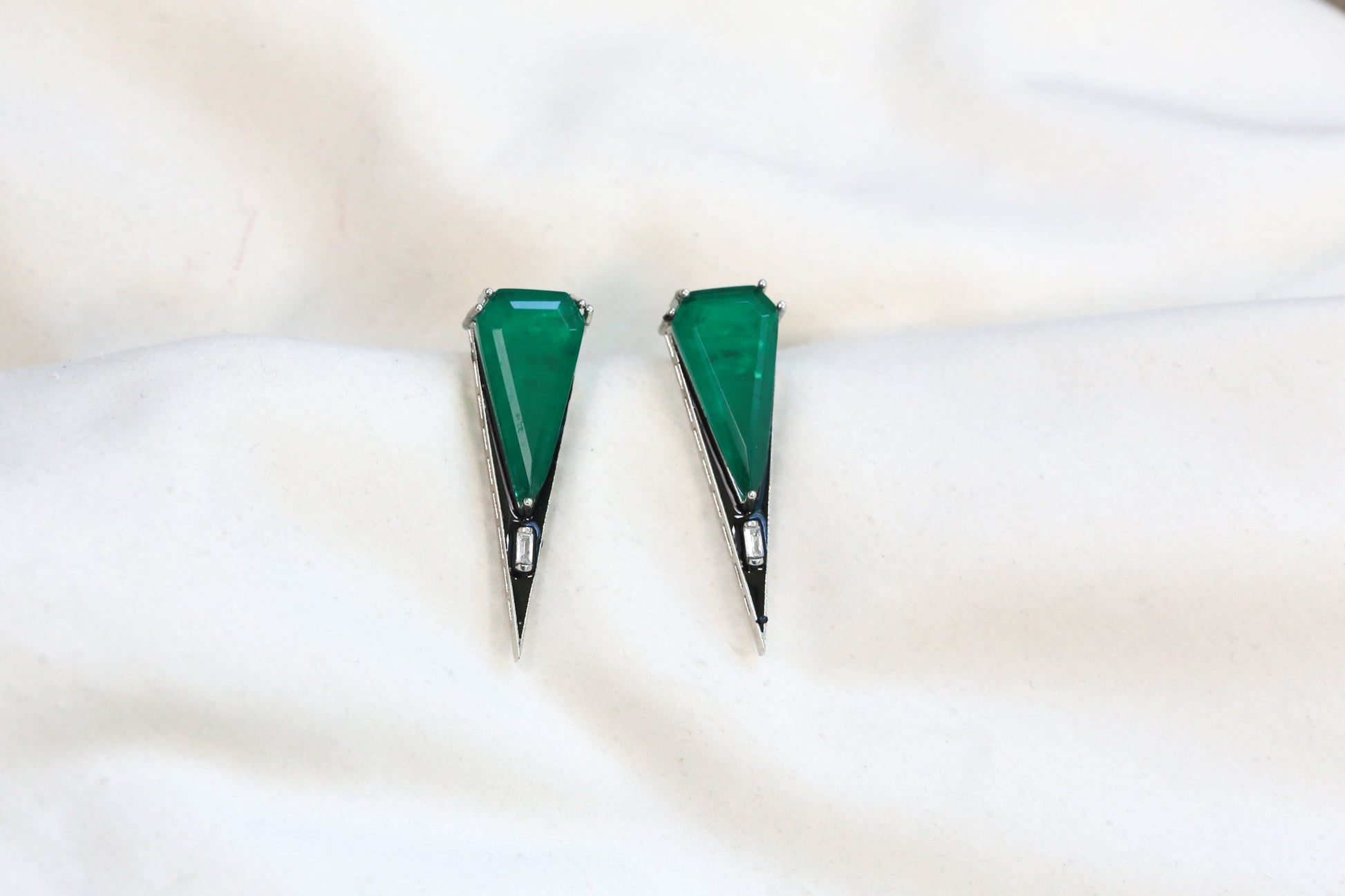 Roop Green Doublet Studs