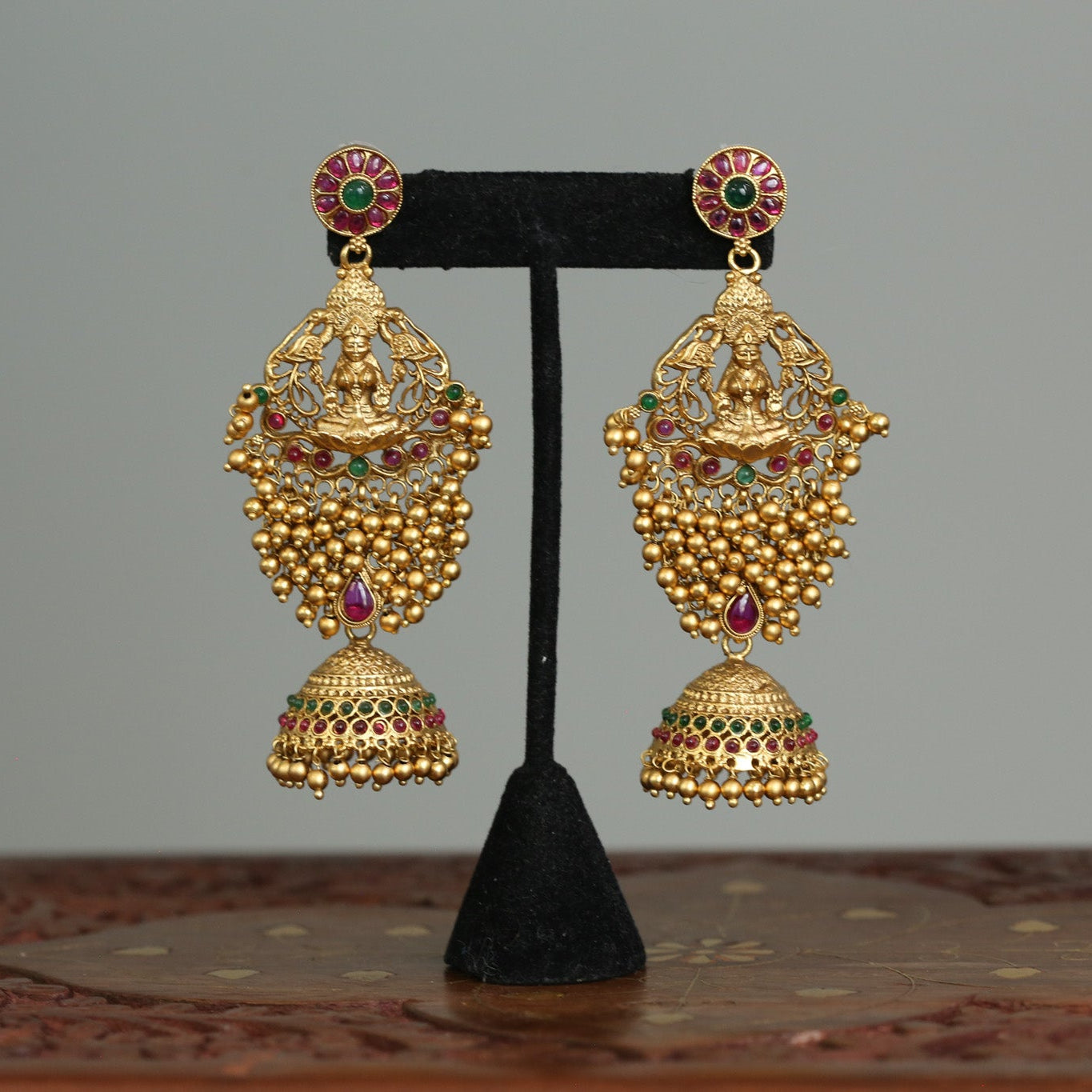 Lakshmi Kemp Jhumka - Multi