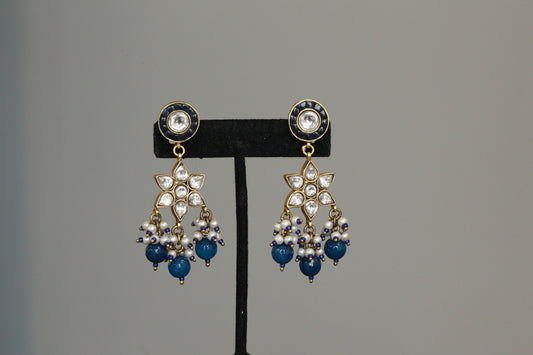 Richa Vintage Gold Takkar Kundan Earrings