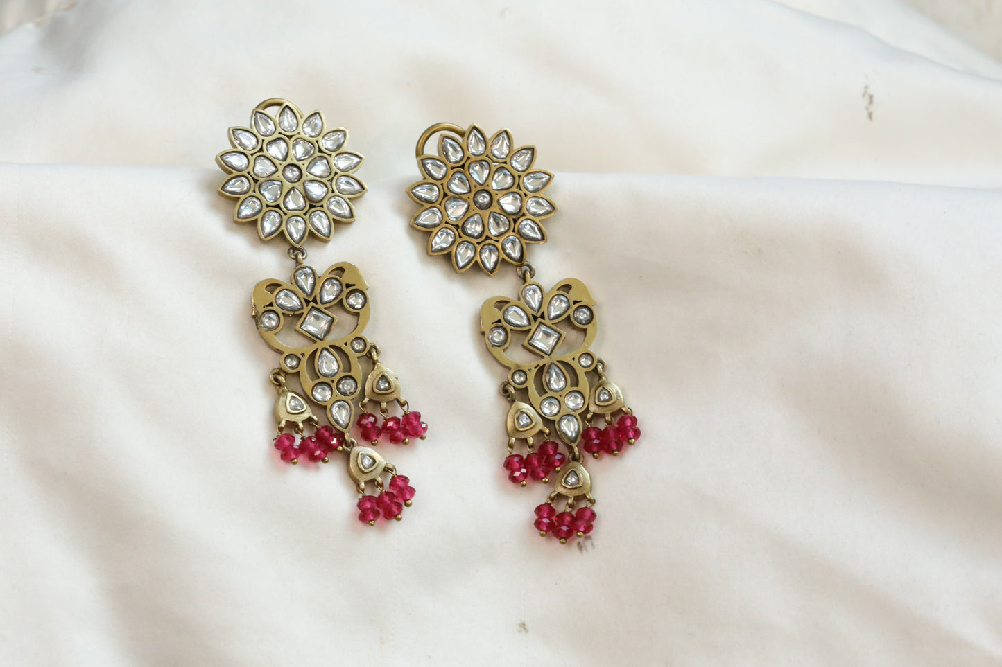 Saira One Of Antique Giold Kundan Earrings