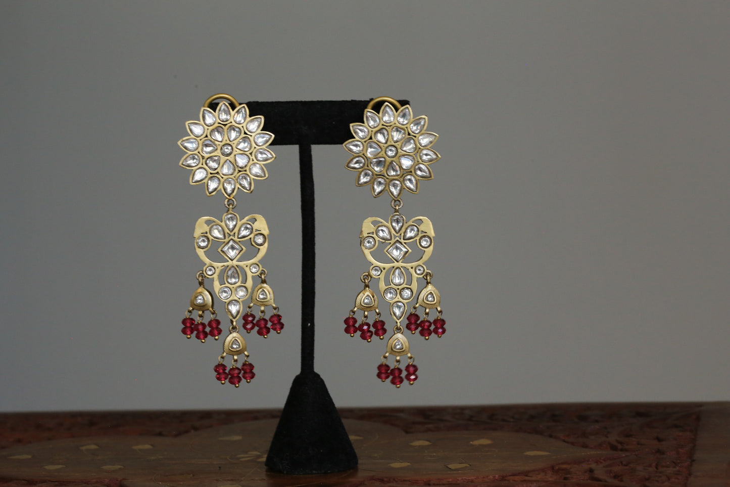 Saira One Of Antique Giold Kundan Earrings