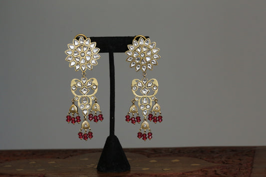 Saira One Of Antique Giold Kundan Earrings