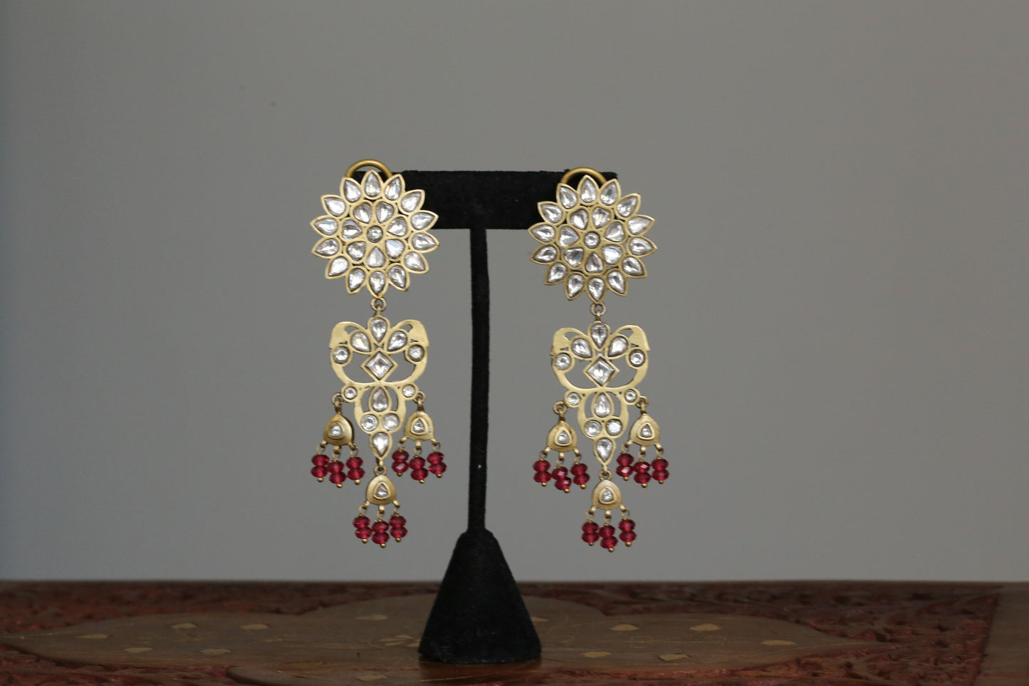 Saira One Of Antique Giold Kundan Earrings