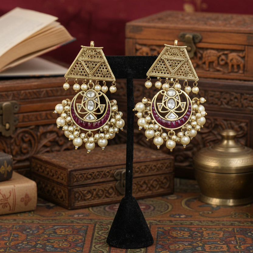 Padmini VIntage Gold Chandbaali