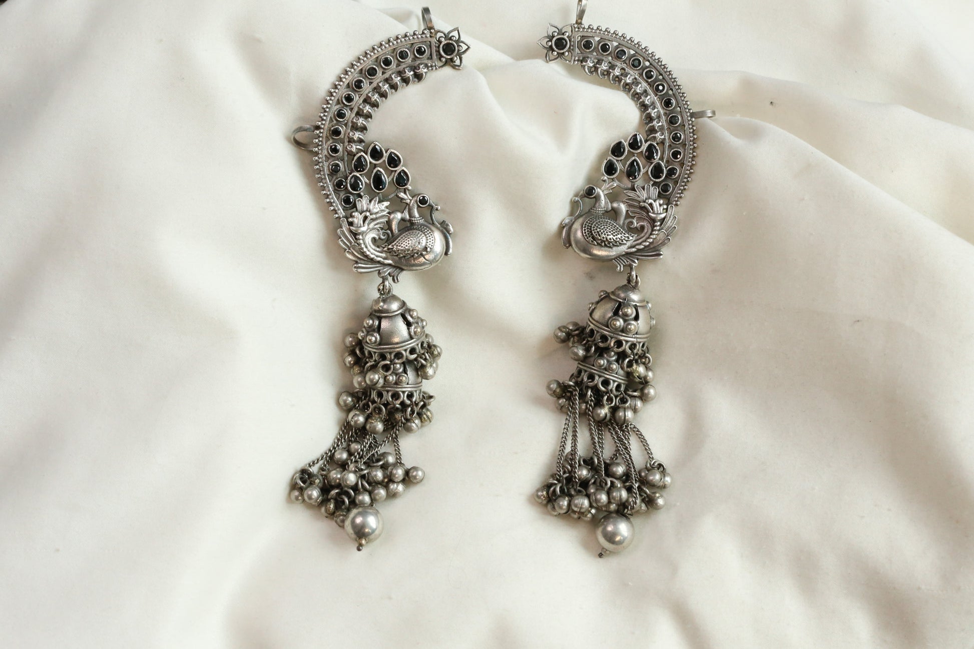 Mayura Earcuff Jhumka- Black