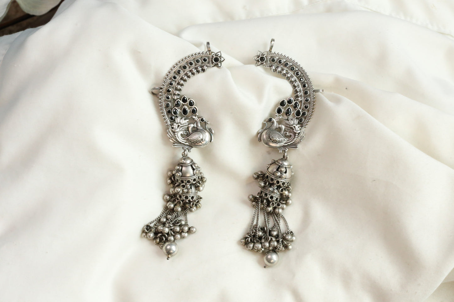 Mayura Earcuff Jhumka- Black