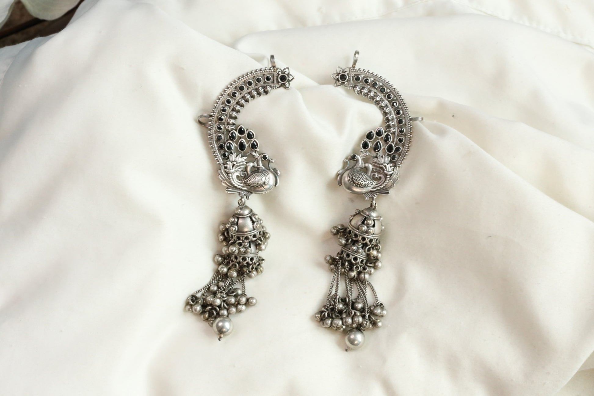 Mayura Earcuff Jhumka- Black