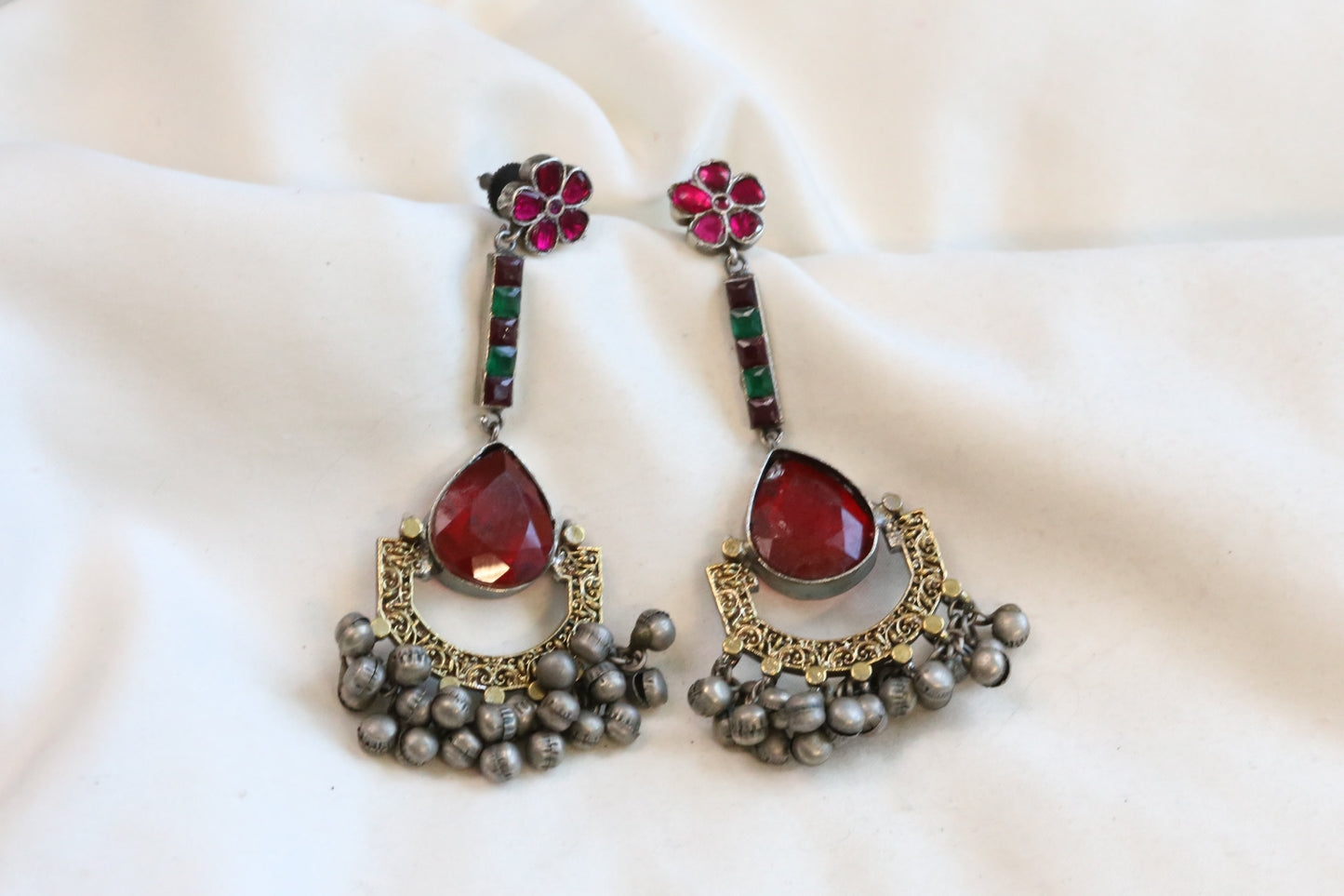 Jadau Fusion Dual Tone Chandbaali - Colors