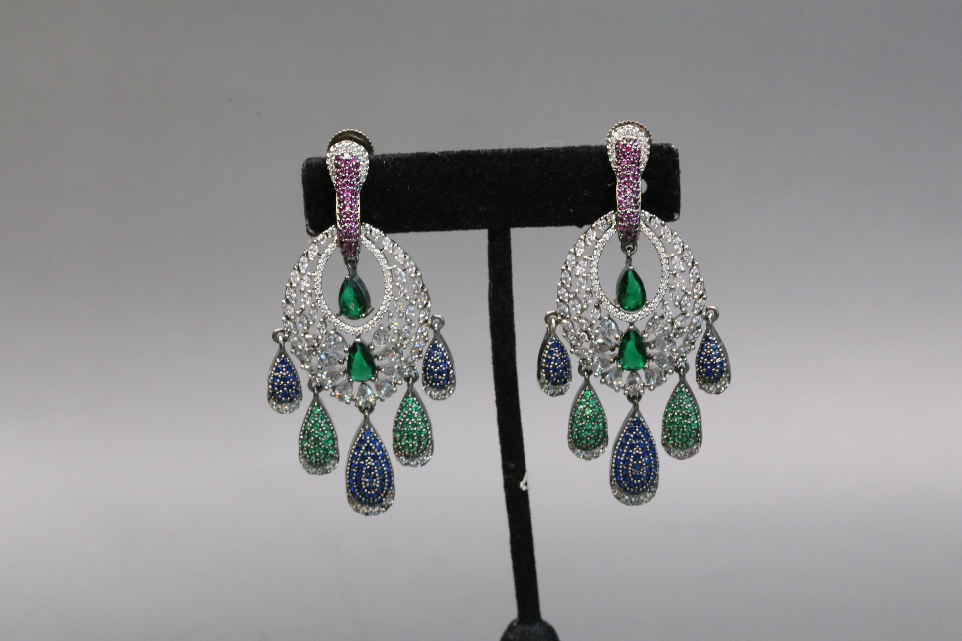 Rekha Micro CZ Earrings - Multi