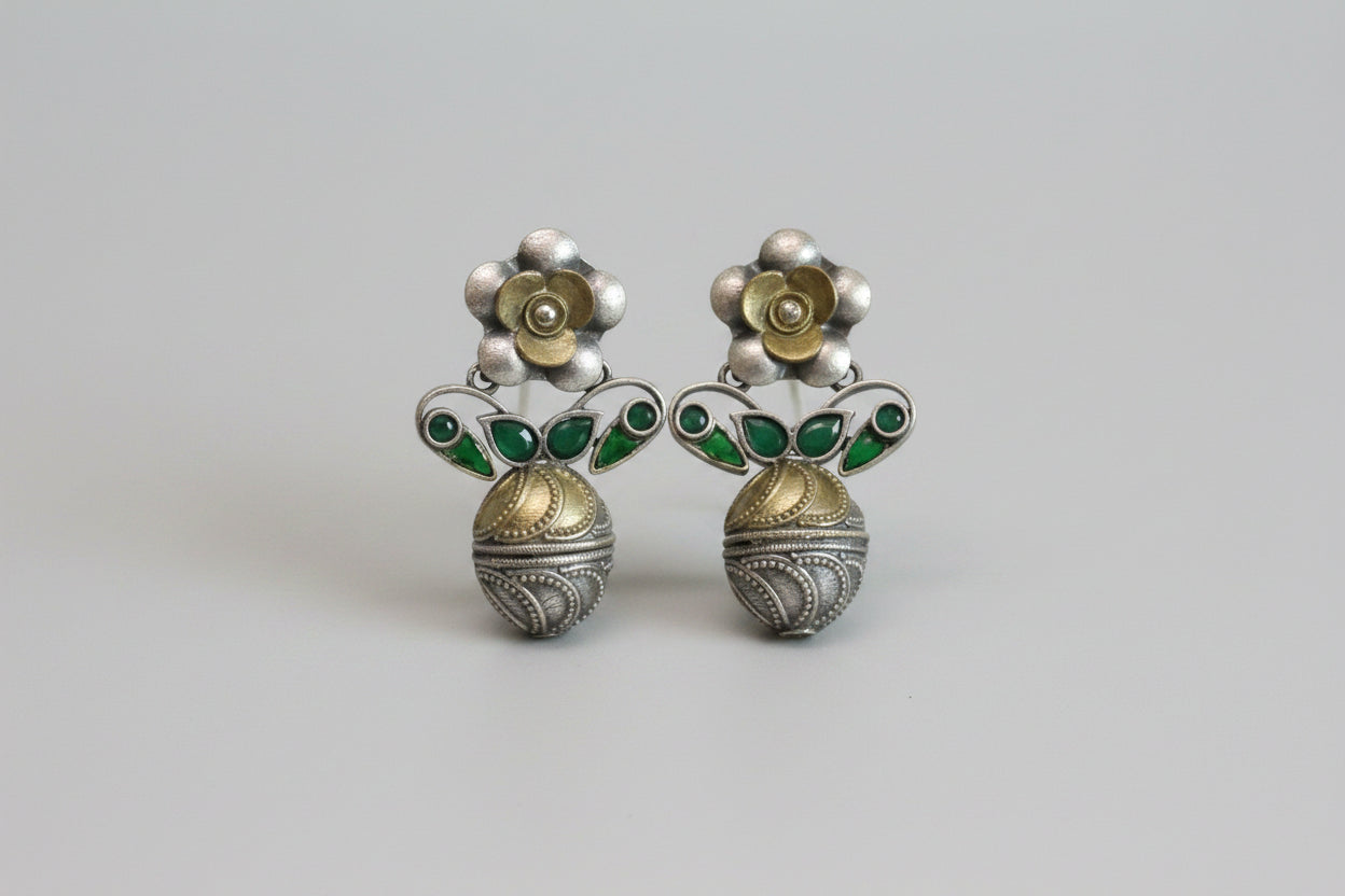 Karishma Dual Tone Earrings