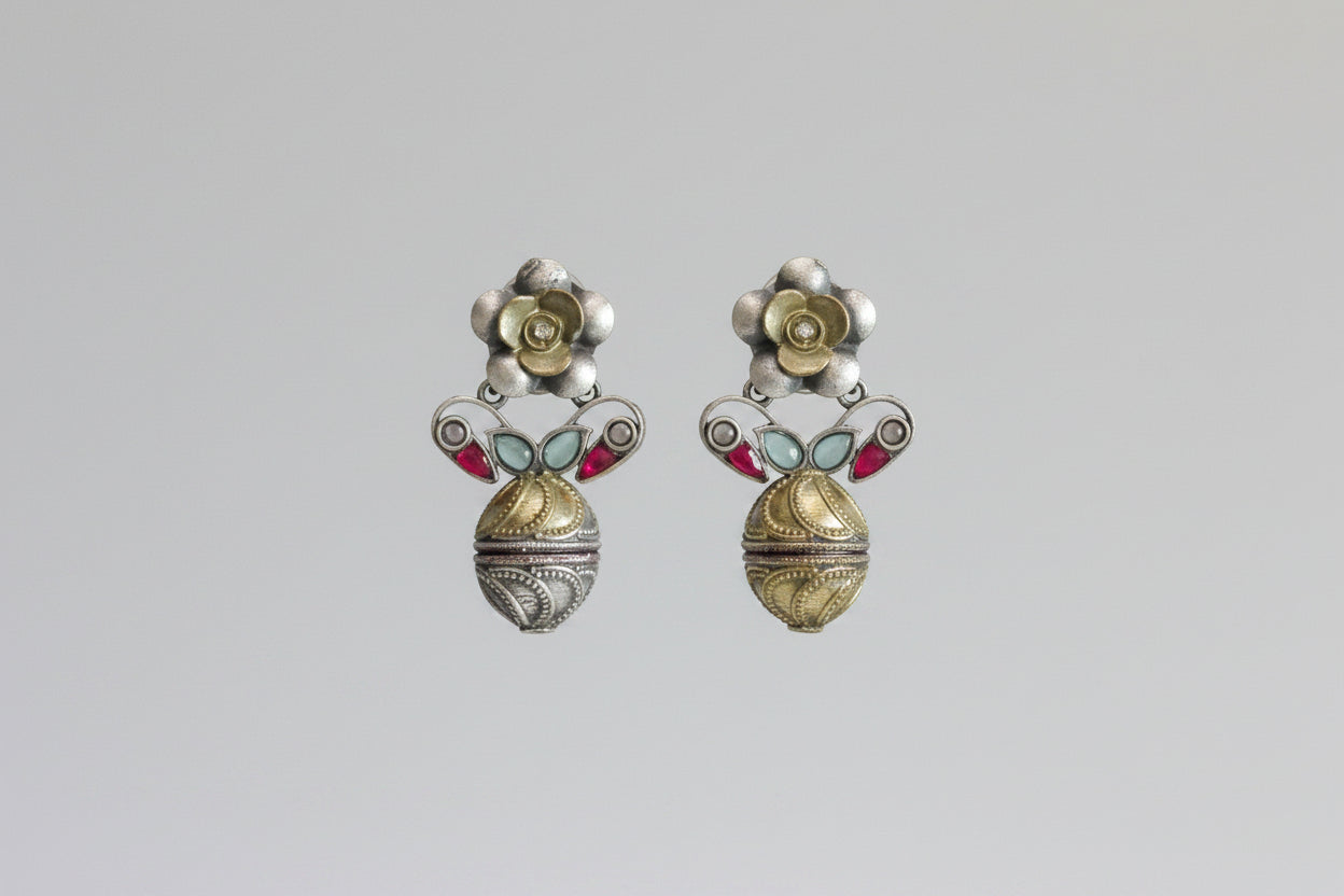 Karishma Dual Tone Earrings
