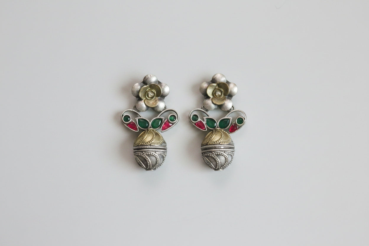 Karishma Dual Tone Earrings