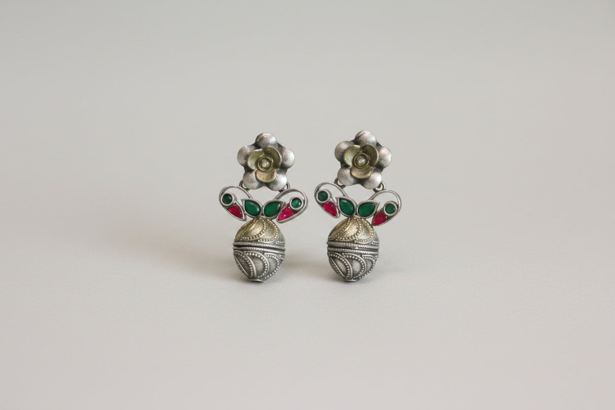 Karishma Dual Tone Earrings
