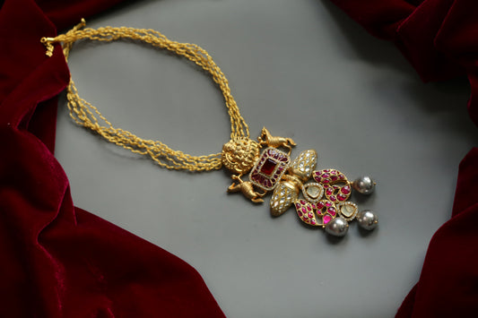 Ayesha Fusion Jadau Pendant Necklace (Removable Pendant)