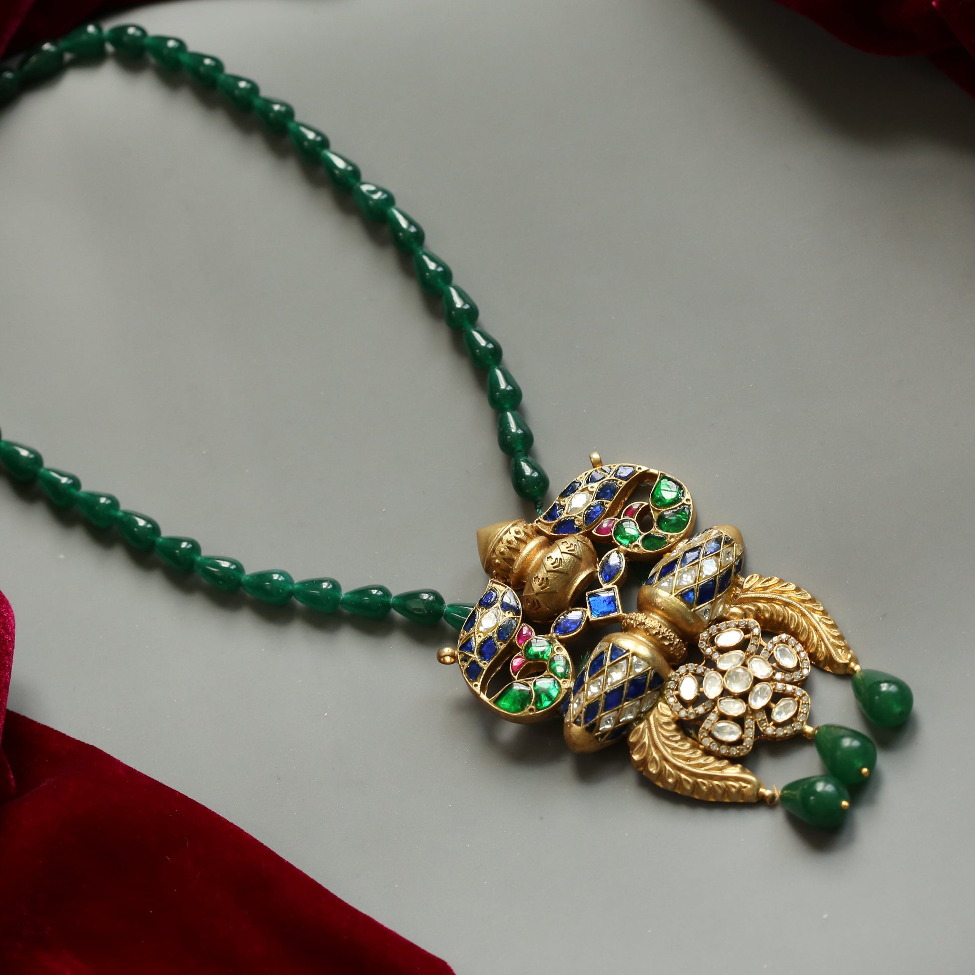 Nandini Fusion Jadau Pendant Necklace