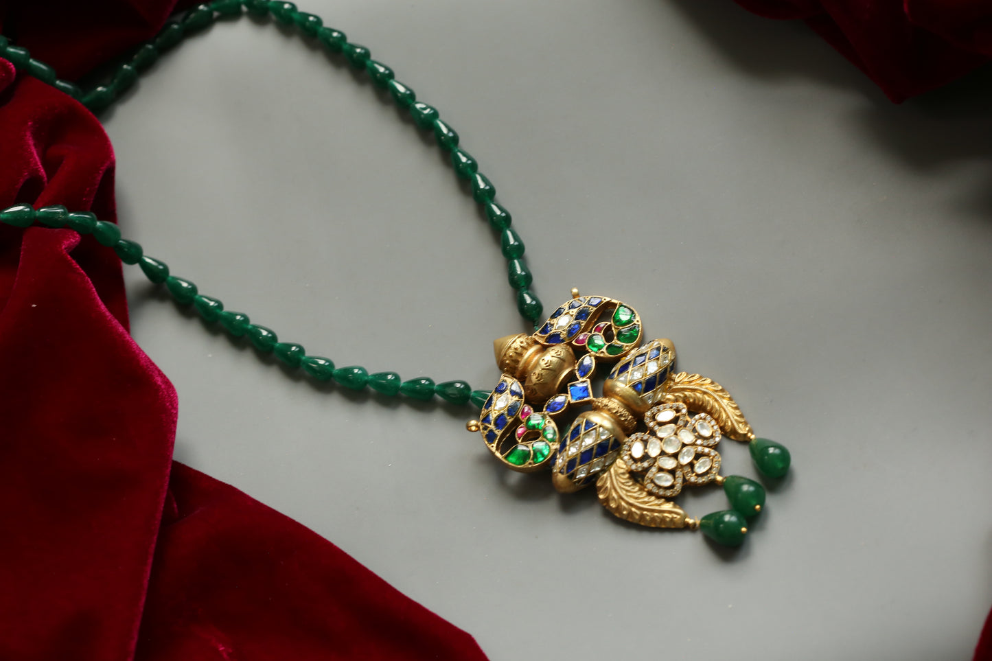 Nandini Fusion Jadau Pendant Necklace