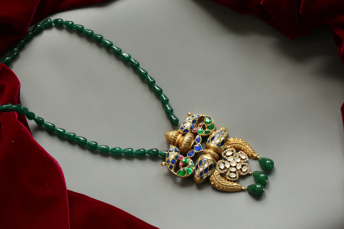 Nandini Fusion Jadau Pendant Necklace