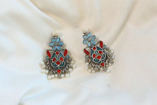 Fusion Earrings -Red