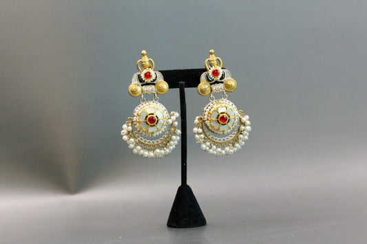 Aarna Dualtone Fusion Earrings -MOP